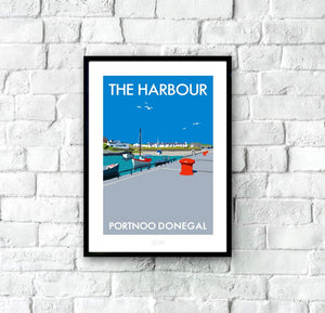 The Harbour Portnoo Vintage Print