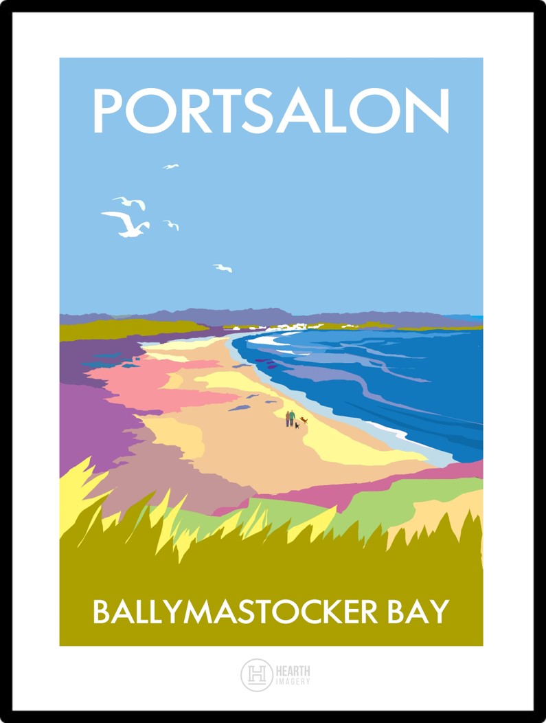 Ballymastocker Bay Portsalon Vintage Print