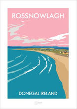Load image into Gallery viewer, Rossnowlagh Beach Vintage Print (Pink Sky)
